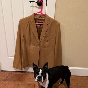 Banana Republic Single Button Genuine Leather Blazer Size 10